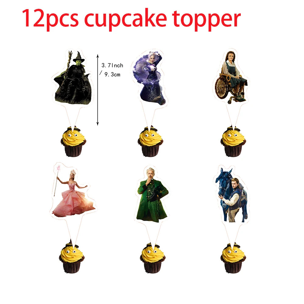 12pcs cupcake topper